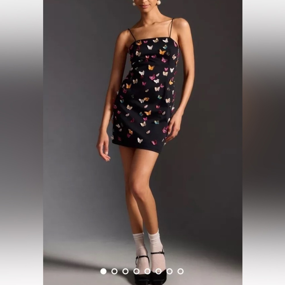 Anthropologie Maeve 3D Butterfly Mini Dress